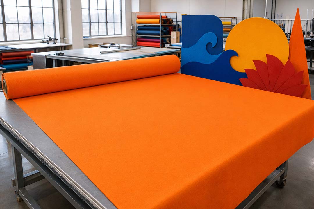Wide acrylic felt used for displays and fabrication