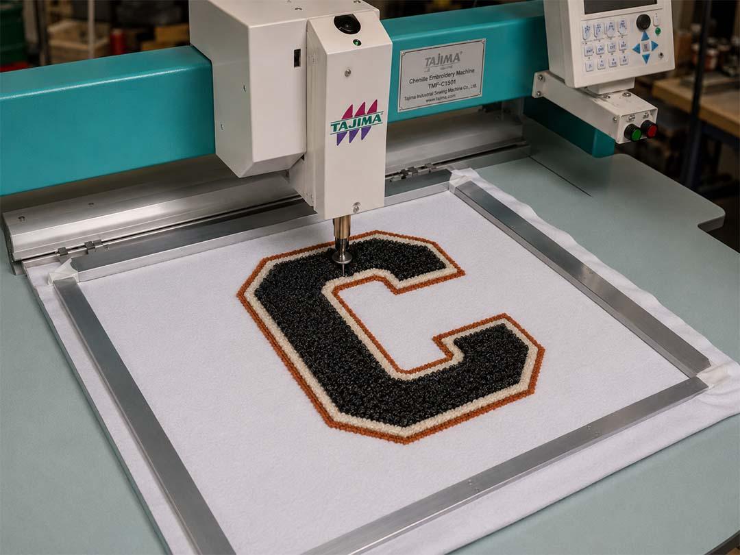 Scrim felt used for chenille embroidery and emblem production